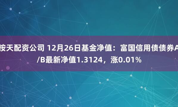 按天配资公司 12月26日基金净值：富国信用债债券A/B最新净值1.3124，涨0.01%