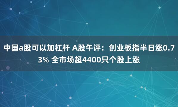 中国a股可以加杠杆 A股午评：创业板指半日涨0.73% 全市场超4400只个股上涨