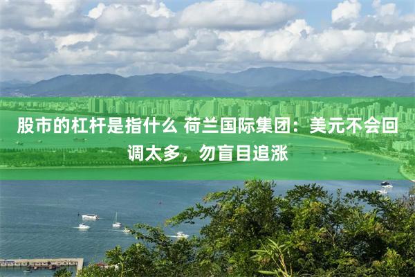 股市的杠杆是指什么 荷兰国际集团：美元不会回调太多，勿盲目追涨